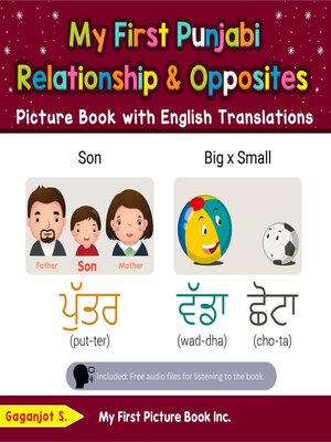 cover image of My First Punjabi Relationships & Opposites Picture Book with English Translations